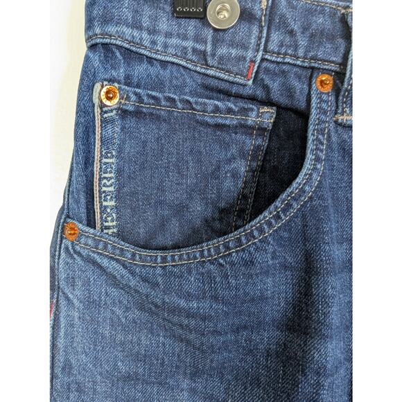 Free People We The Free Slim Shade Selvedge Jeans in Deep Indigo - Picture 6 of 13